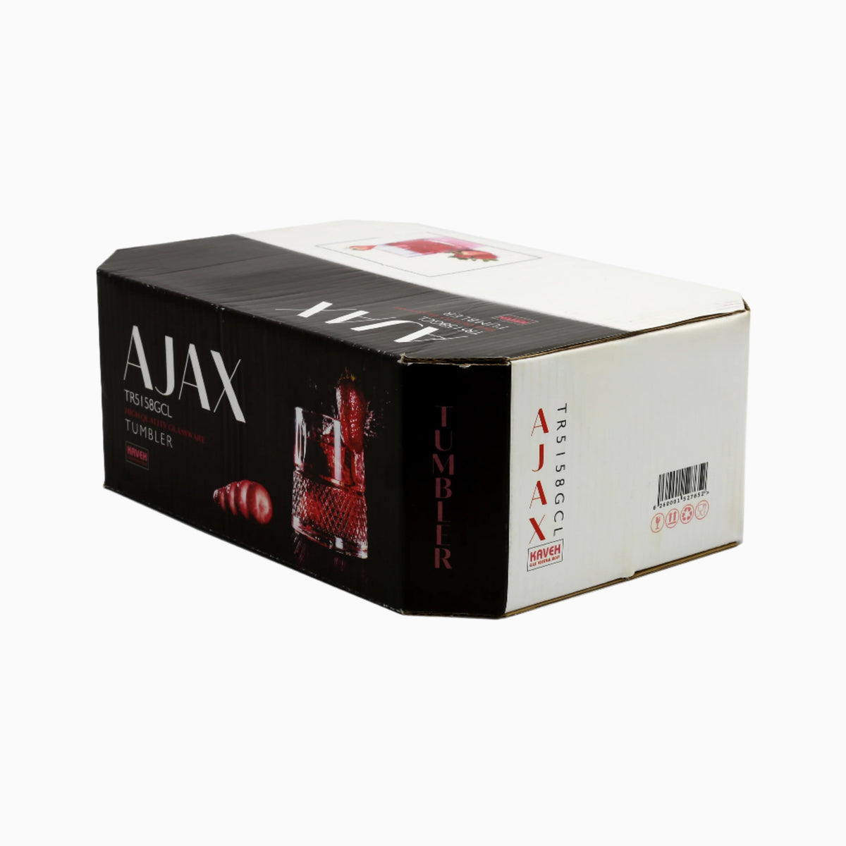Ajax glass tumbler, additional view