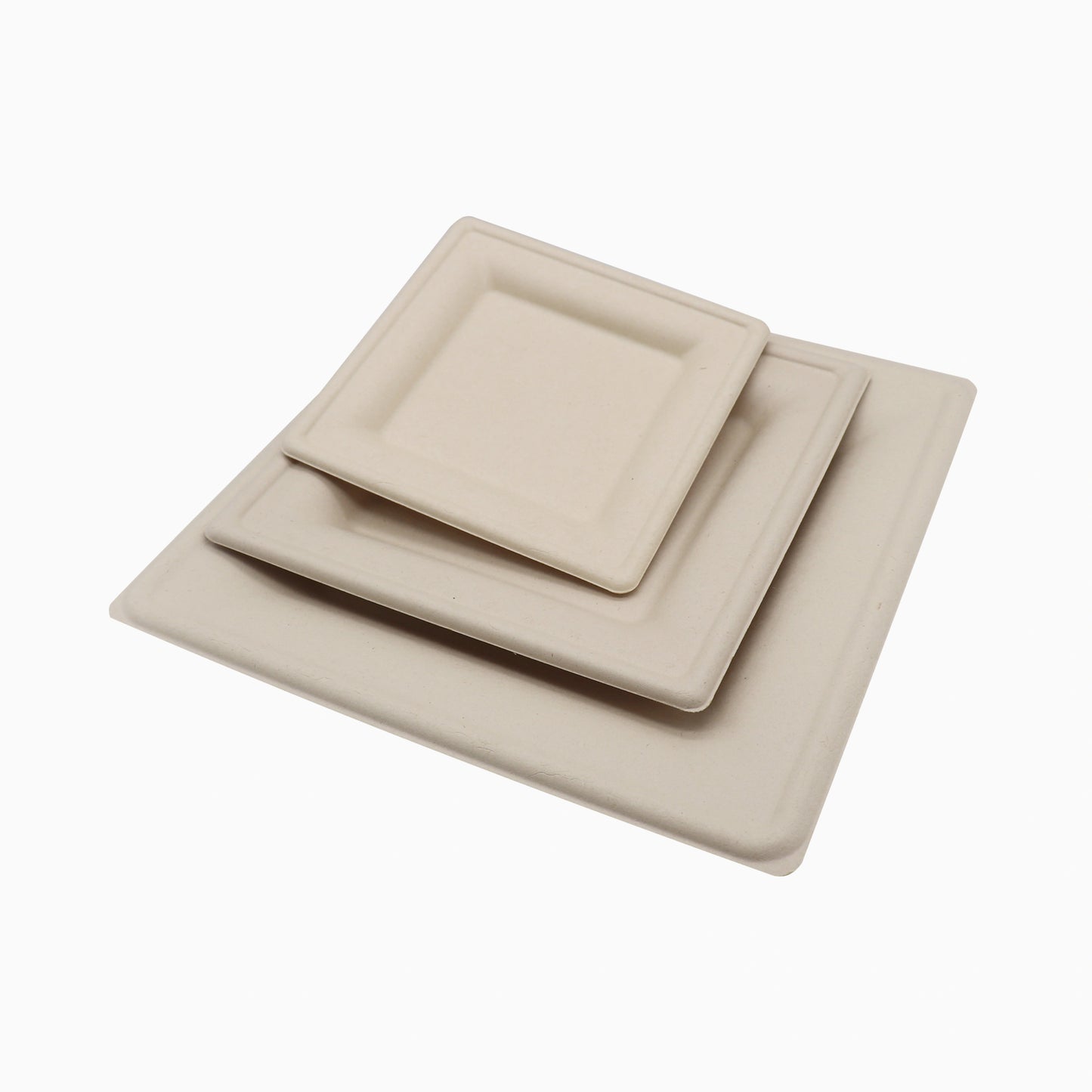 Square Bagasse Plates (Sugarcane Pulp) | coming soon...