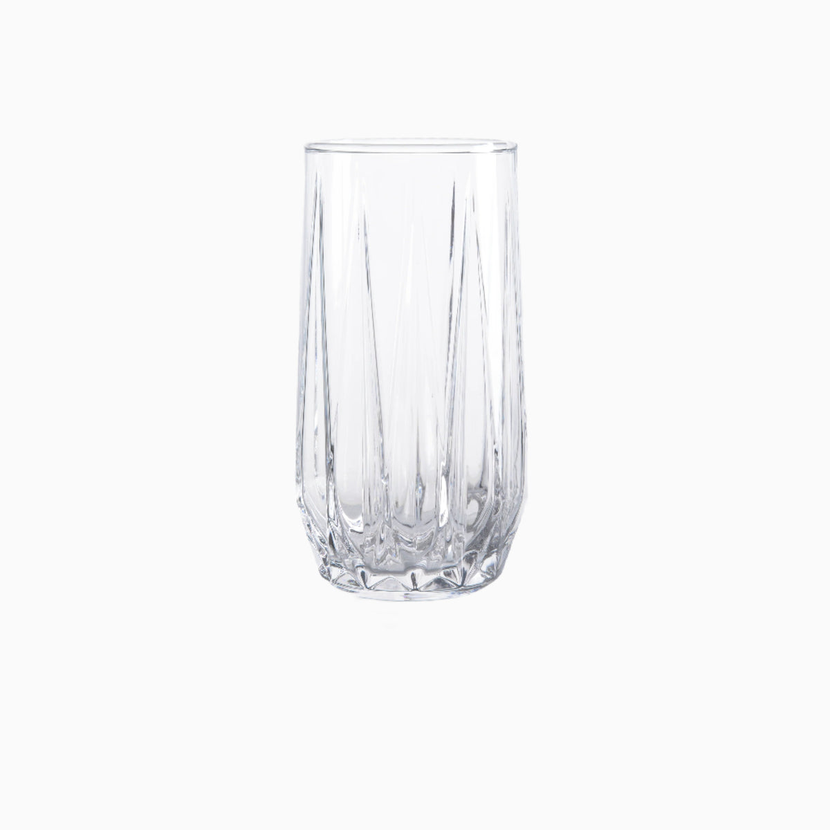 Clear glass tumbler, elegant everyday drinkware