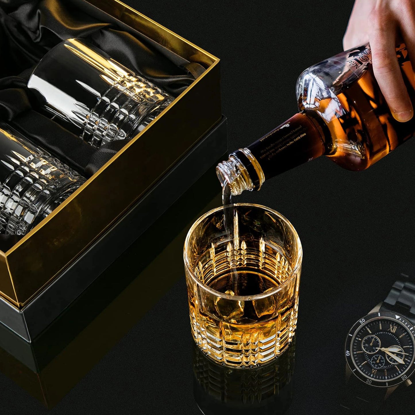 Grid Patterned Glass Tumbler | code: KTY6230D