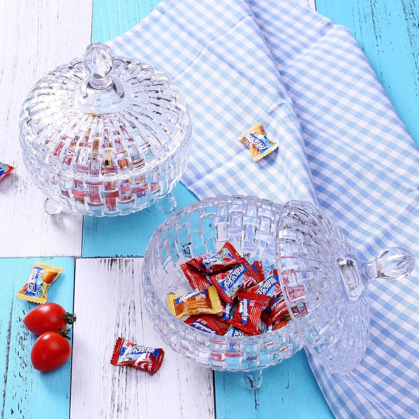 Glass Candy Bowl With Lid | code: LZ0116