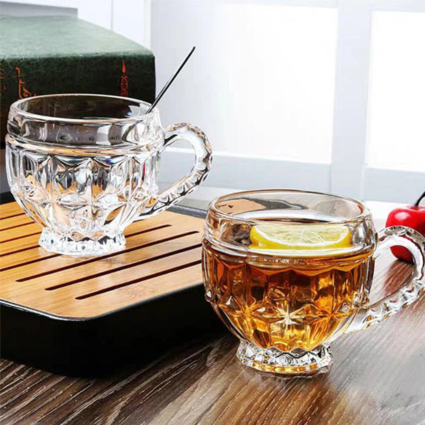 Small Glass Cups with Handle | code: KTZB86