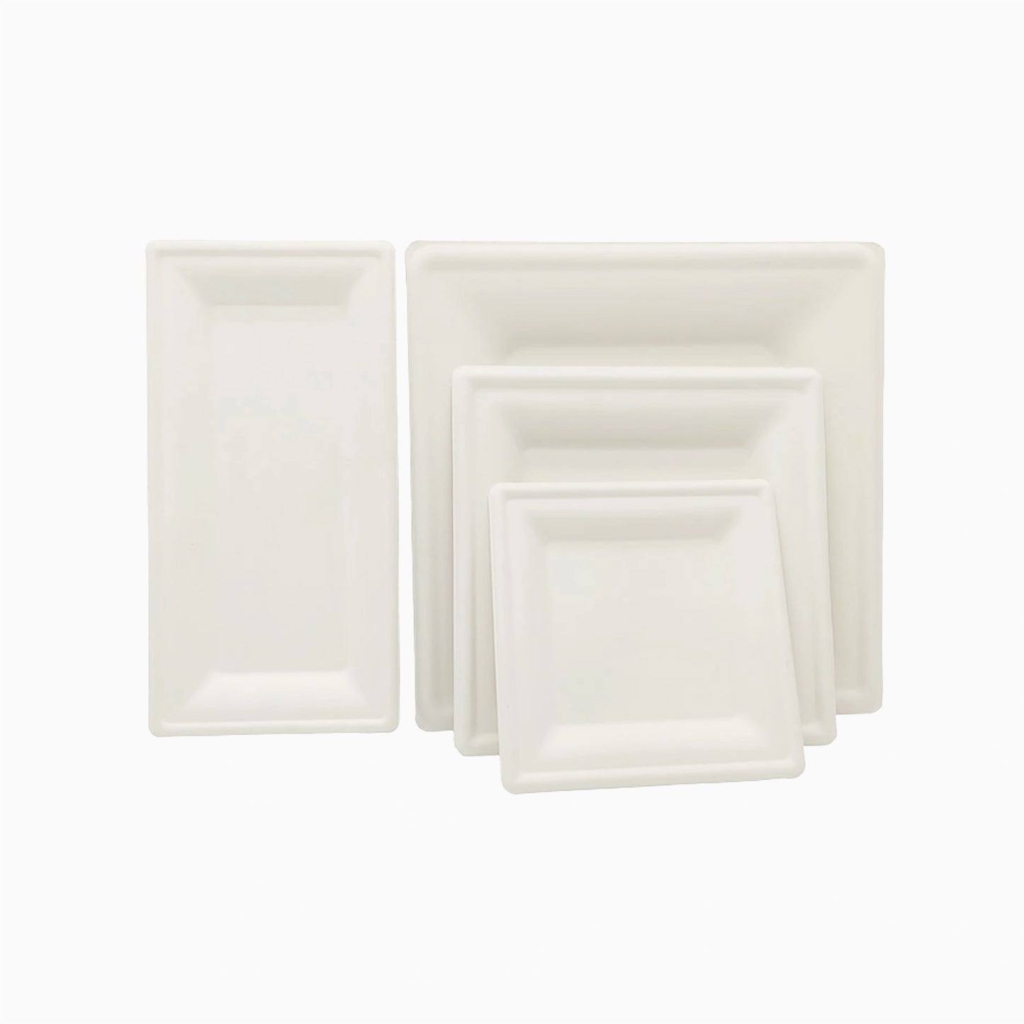 Square Bagasse Plates (Sugarcane Pulp) | coming soon...