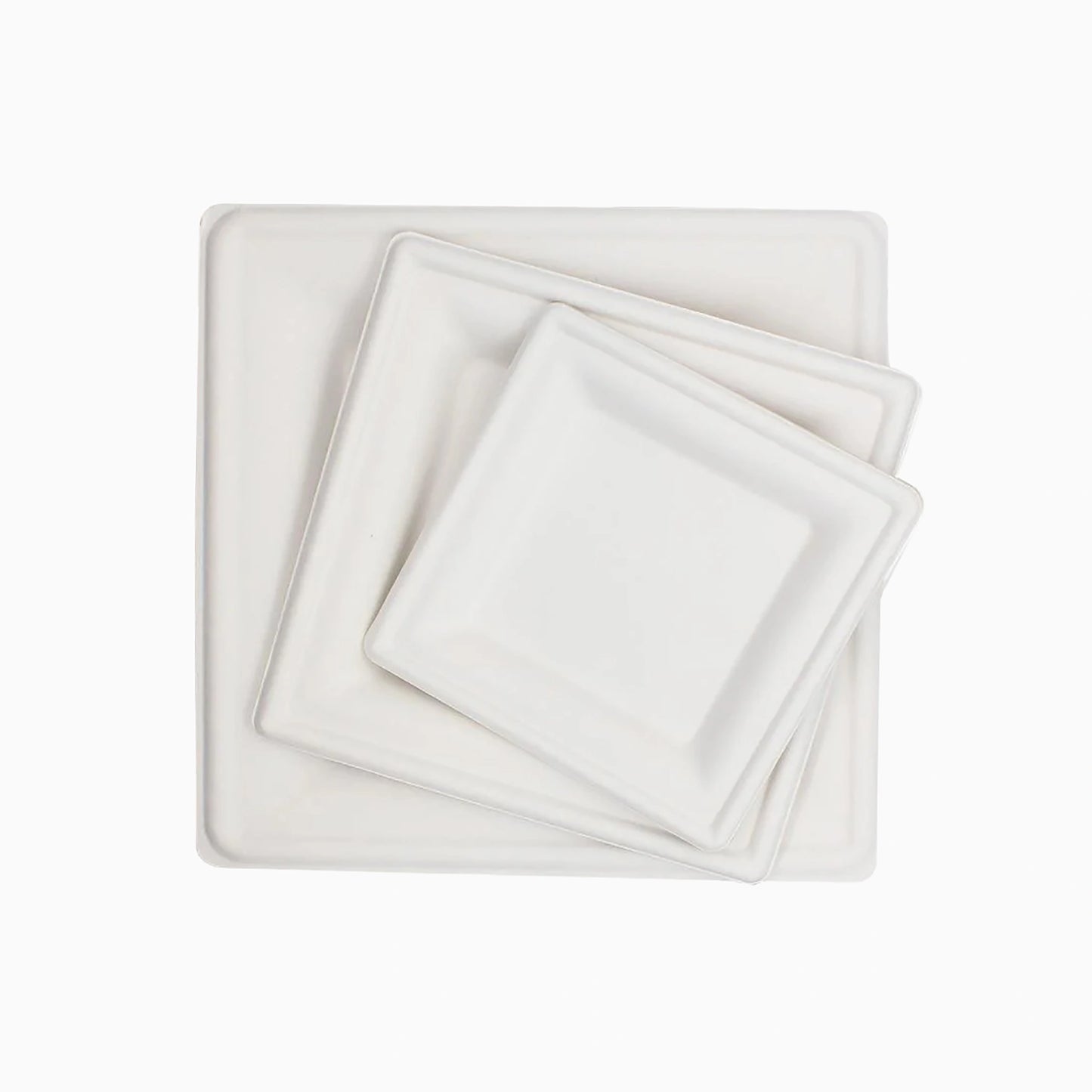 Square Bagasse Plates (Sugarcane Pulp) | coming soon...