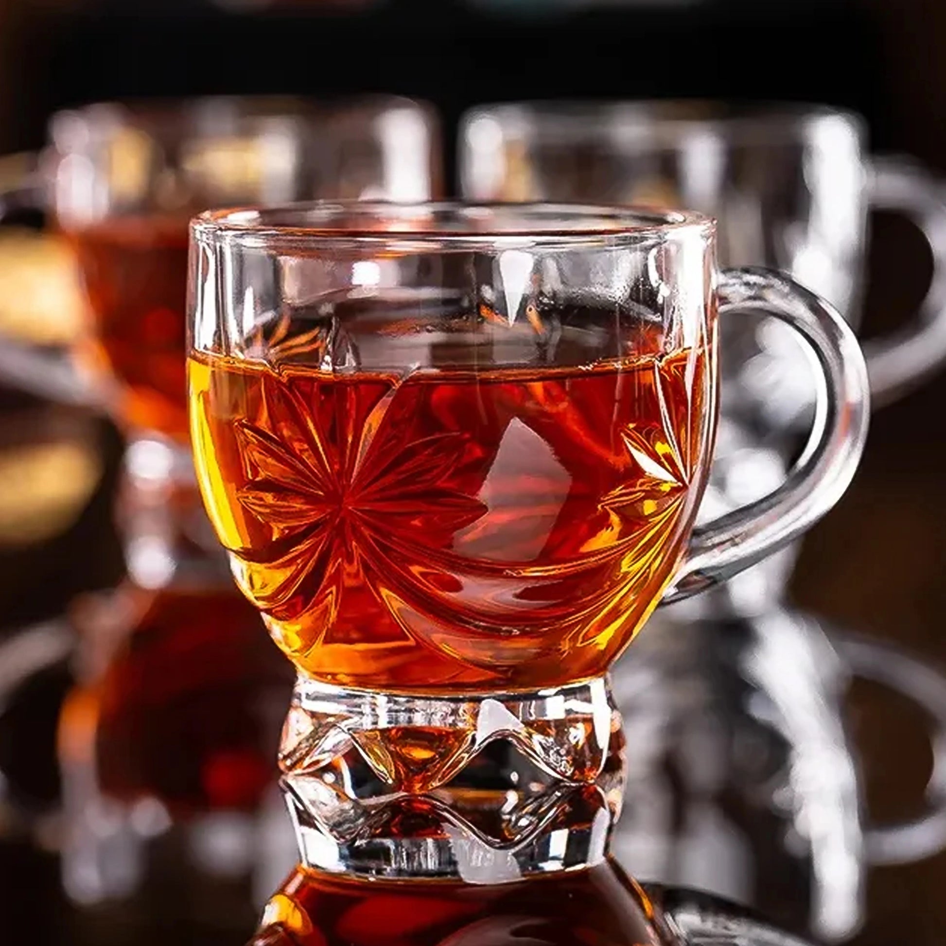 Glass Cup with Handle 5.2 oz | code: KTZB43