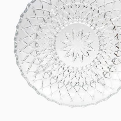 Round Glass Serving Section Plate | Code: 37G97F21