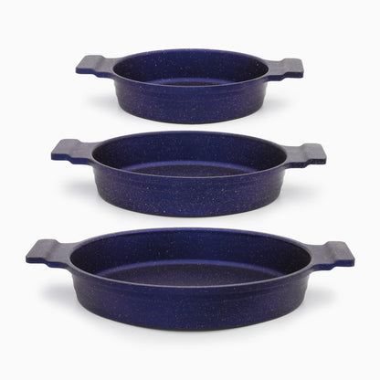 Poêle à frire | bleu marine - 3 pièces