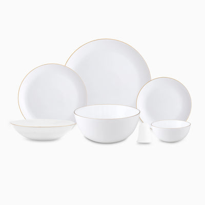 Opalware set Round D Golden rim
