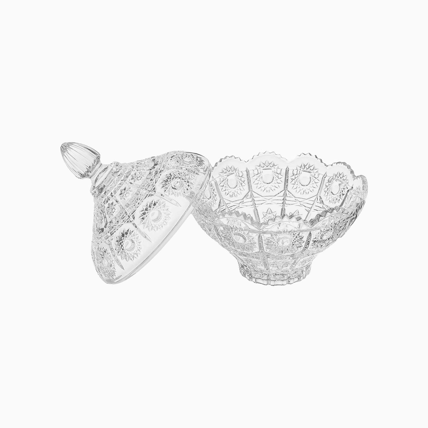 Decorative crystal Small Glass Canister with lid