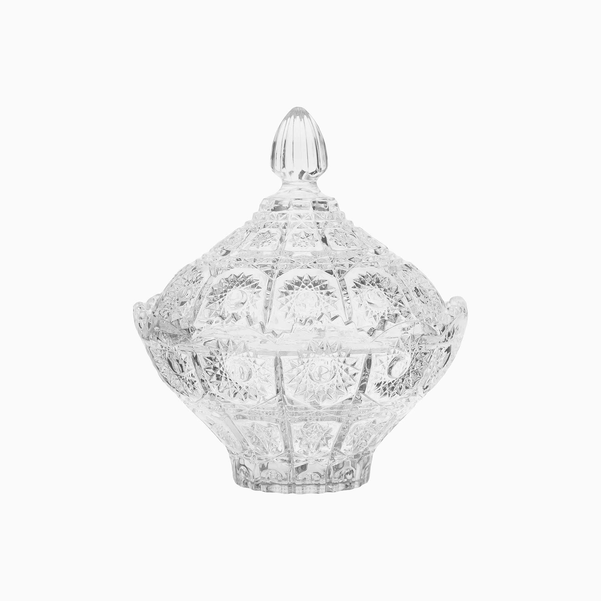 Decorative crystal Small Glass Canister with lid