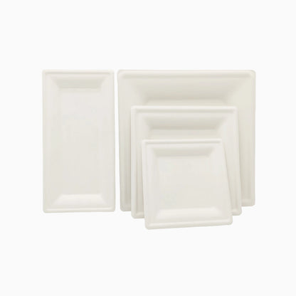 Square Bagasse Plates (Sugarcane Pulp) | coming soon...