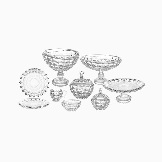 Aqua 25-Piece Glass Serving Set | code: VC17802900W
