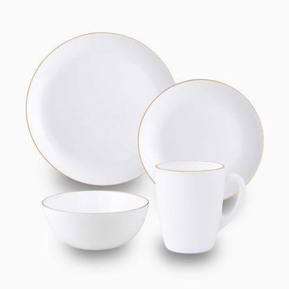 Opalware set Round D Golden rim